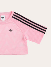 Adidas Originals pink cropped t-shirt for kids - | Spazio Pritelli
