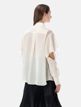 Camicia Satinata in Ecrù di Sacai - | Spazio Pritelli