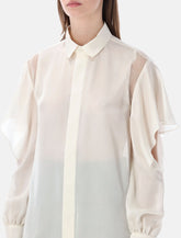 Camicia Satinata in Ecrù di Sacai - | Spazio Pritelli