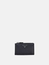 Prada Zip Card Holder Five Card Slots Slim Design Signature Logo - | Spazio Pritelli