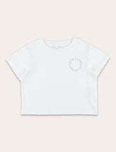 T-Shirt crop con logo circolare Stella McCartney Kids - | Spazio Pritelli