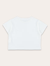 T-Shirt crop con logo circolare Stella McCartney Kids - | Spazio Pritelli