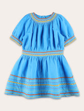Stella McCartney Kids embroidered linen-cotton dress - | Spazio Pritelli