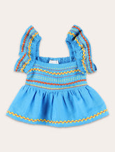 Stella McCartney Kids embroidered linen-cotton top - | Spazio Pritelli