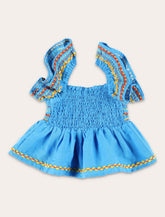 Stella McCartney Kids embroidered linen-cotton top - | Spazio Pritelli