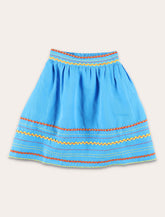 Stella McCartney Kids embroidered linen-cotton skirt - | Spazio Pritelli