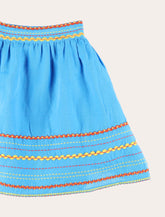 Stella McCartney Kids embroidered linen-cotton skirt - | Spazio Pritelli