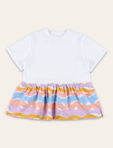 Abito a t-shirt da bambina con stampa Zig-Zag di Stella McCartney Kids - | Spazio Pritelli