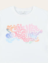 Stella McCartney Kids psychedelic logo cropped t-shirt - | Spazio Pritelli