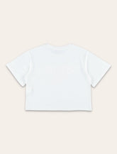 Stella McCartney Kids psychedelic logo cropped t-shirt - | Spazio Pritelli