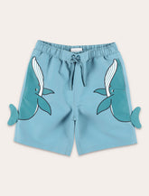 Stella McCartney Kids whale print beach shorts for kids - | Spazio Pritelli