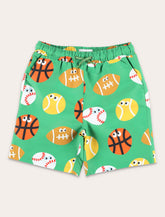 Stella McCartney Kids sports ball print beach shorts for kids - | Spazio Pritelli