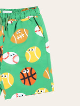 Stella McCartney Kids sports ball print beach shorts for kids - | Spazio Pritelli