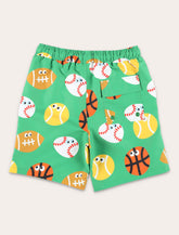 Stella McCartney Kids sports ball print beach shorts for kids - | Spazio Pritelli
