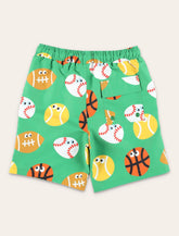 Stella McCartney Kids sports ball print beach shorts for kids - | Spazio Pritelli