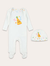Set pagliaccetto e cappellino Stella McCartney Kids con stampa cappellini - | Spazio Pritelli