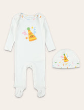 Set pagliaccetto e cappellino Stella McCartney Kids con stampa cappellini - | Spazio Pritelli