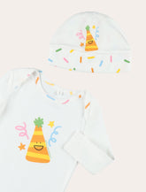 Set pagliaccetto e cappellino Stella McCartney Kids con stampa cappellini - | Spazio Pritelli