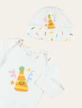 Set pagliaccetto e cappellino Stella McCartney Kids con stampa cappellini - | Spazio Pritelli