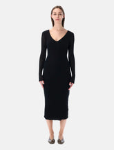 Abito James Perse in cotone e Cashmere a coste con scollo a V - | Spazio Pritelli