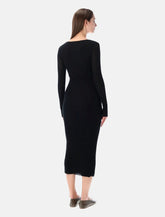 Abito James Perse in cotone e Cashmere a coste con scollo a V - | Spazio Pritelli