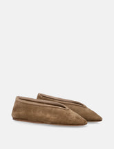 Pantofola Le Monde Béryl Luna in camoscio color taupe - | Spazio Pritelli