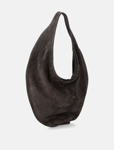 Maeden suede leather cocoa Market tote - | Spazio Pritelli