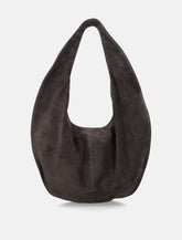 Maeden suede leather cocoa Market tote - | Spazio Pritelli