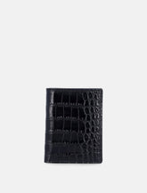 Tom Ford black croc-embossed leather cardholder - | Spazio Pritelli