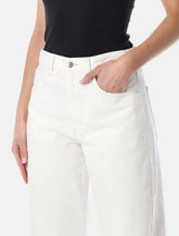 Frame jeans bianchi The Bubble a vita alta - | Spazio Pritelli