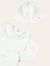Set Regalo Neonata Chloé – Tutina, Cappello e Bavaglino - | Spazio Pritelli