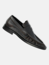 Miista Zita brown leather loafers - | Spazio Pritelli