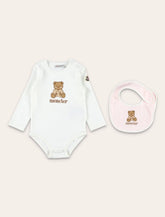 MONCLER Body a Maniche Lunghe Cotone Bear Motivo Bianco - | Spazio Pritelli