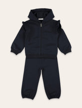 MONCLER Set Felpa Zip Pantaloni Navy Con Cappuccio Per Bambini - | Spazio Pritelli