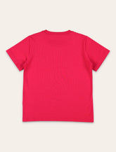 MONCLER Logo Tee for Boys Kids Pink Colorway Short Sleeve Junior - | Spazio Pritelli