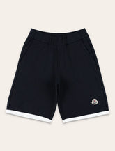 Moncler Bermuda in Felpa Blu Navy - | Spazio Pritelli