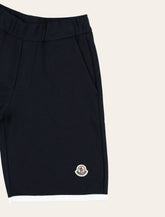 Moncler Bermuda in Felpa Blu Navy - | Spazio Pritelli