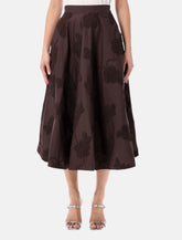 Gonna maxi floreale marrone di Rotate - | Spazio Pritelli