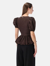 Rotate puff-sleeve bubble top - | Spazio Pritelli