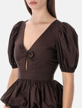 Rotate puff-sleeve bubble top - | Spazio Pritelli