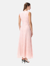 Rotate pink embroidered mesh maxi dress - | Spazio Pritelli