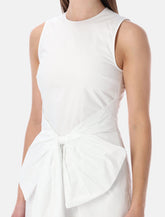 Rotate sleeveless organic-cotton mini dress with bow - | Spazio Pritelli