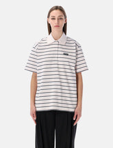Rotate striped organic-cotton jersey polo - | Spazio Pritelli