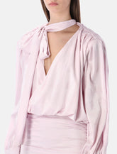 Rotate pink floral jacquard mini dress - | Spazio Pritelli