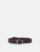 Low Classic leather two-way buckle belt - | Spazio Pritelli