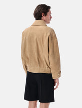 Aurelee silky grain suede blouson - | Spazio Pritelli