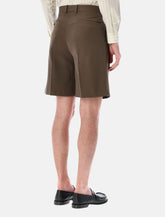 Aurelee wide-leg wool gabardine shorts - | Spazio Pritelli