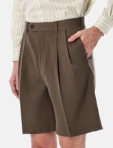 Aurelee wide-leg wool gabardine shorts - | Spazio Pritelli