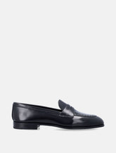 Church’s Onyx fumé polished leather loafer - | Spazio Pritelli