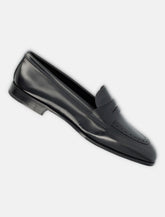 Church’s Onyx fumé polished leather loafer - | Spazio Pritelli